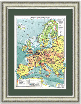 Экономическая карта. Западаная европа, конец 1920-х годов