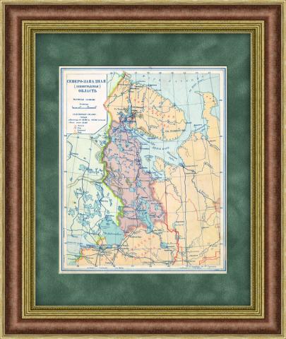 Санкт-Петербург: Ленинградская область (северо-запад). Карта раннего советского периода