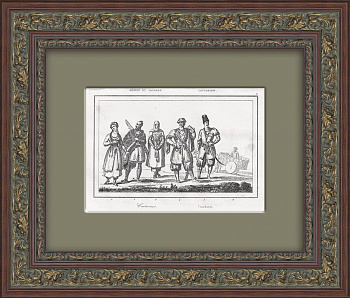 Костюмы народов Кавказа. Гравюра 1838 года
