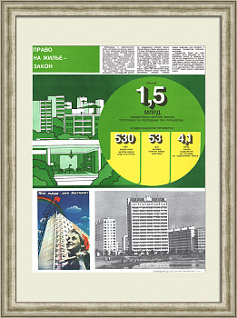 Право на жилье – закон! Советский, агитационный плакат Право на жилье – закон! Советский, агитационный плакат