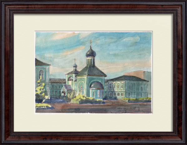 Казань, Церковь Иоанна Кронштадтского. Авторская акварель