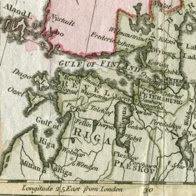 Старинная карта "Северная часть России или Московии в Европе", 1790-е гг.