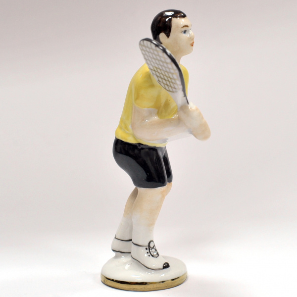 теннисист. советская фарфоровая статуэтка, вербилки