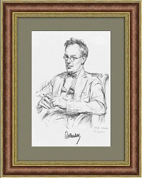 Борис Пильняк, авторская литография Г. Верейского из серии "Русские писатели"