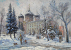 Зима в Москве. Усадьба Измайлово. Картина А. Ковалевского
