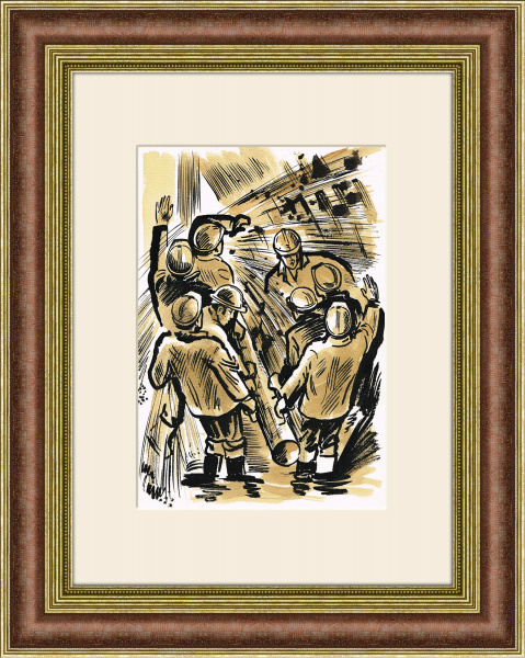 Строительство метрополитена, 1970-е годы. Рисунок