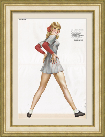 Pin-up girl - спортсменка, оригинальный редкий постер 1944 года