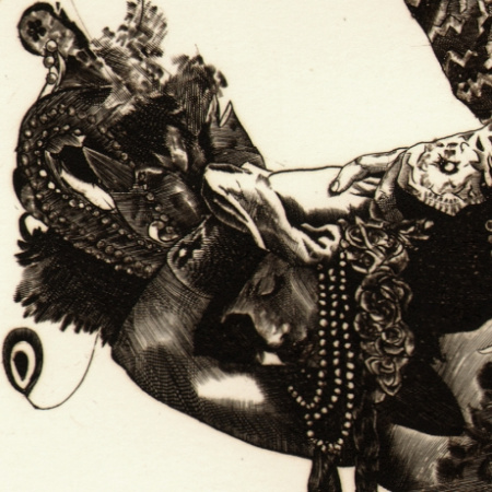 офорт ю. бриедиса "балет жар-птица"