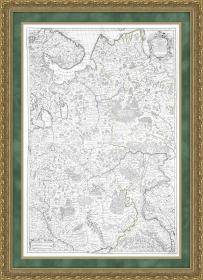 Карта Московии (Русского царства) 1780 года, автор - первый королевский географ Гийом Делиль. Раритет музейного уровня