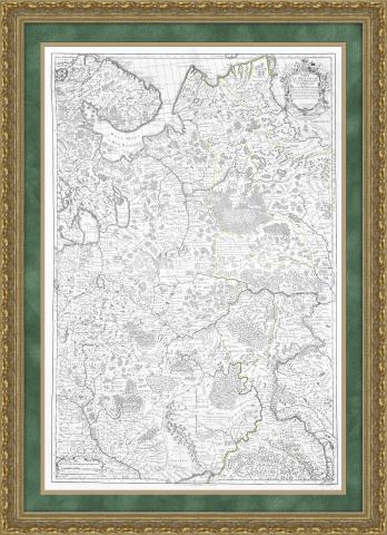 Карта Московии (Русского царства) 1780 года, автор - первый королевский географ Гийом Делиль. Раритет музейного уровня
