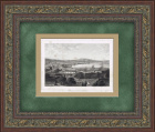 Вид на Феодосию в Крыму. Старинная русская гравюра 1869 года