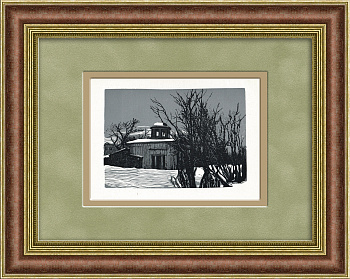 Старый дворик на Таганке, гравюра И.Н. Павлова