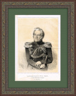 Портрет адмирала М.П. Лазарева. Редкая антикварная литография