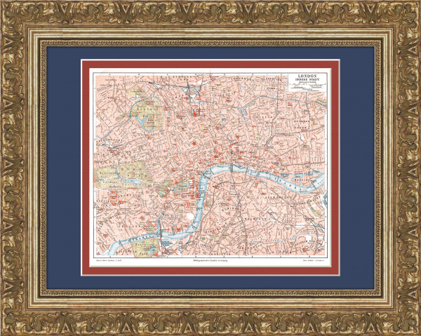 План центральной части Лондона, кон. 19 в.