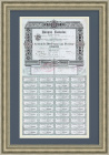 Акция банка 1881 года. Banque Romaine, привилегированная акция в 500 франков