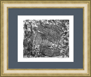 Рыба. Малотиражный, авторский офорт