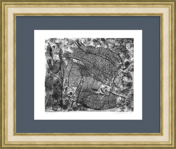 Рыба. Малотиражный, авторский офорт