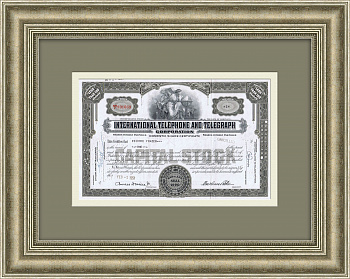 Телефон и телеграф, сертификат на 100 акций американской компании