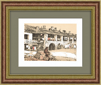 Бахрушинская крепость. Литография В.И. Соколова Бахрушинская крепость. Литография В.И. Соколова