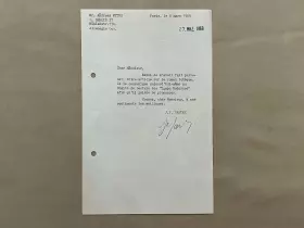  Жан-Поль Сартр, письмо с автографом