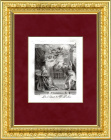 Благовещение. Антикварная гравюра с картины Паоло Веронезе, 18 в.