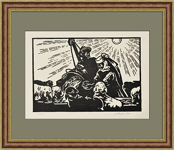 Овцеводство в СССР. Авторская, старинная гравюра