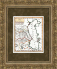 Старинная карта Кавказа. Гравюра на меди, 1750-е гг.