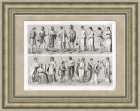 Мода Древней Греции. Старинная гравюра 19 века