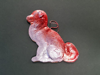 Собака, винтажная игрушка СССР из картона