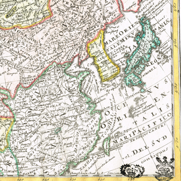 Российская империя, гравированная карта с ручной раскраской, 1780-е гг. Подарок руководителю российская империя, гравированная карта с ручной раскраской, 1780-е гг.
