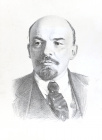Портрет В.И. Ленина. Авторская литография