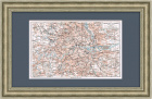 Лондон, подробная литографированная карта