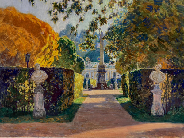 Осень в усадьбе Кусково. Москва. Авторская, современная живопись