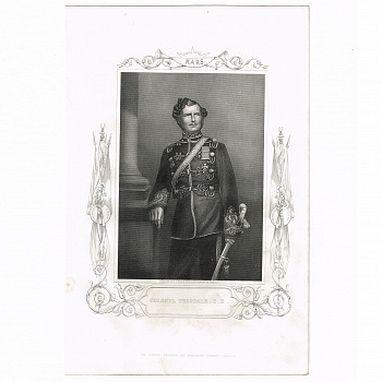 Полковник Кристофер Чарльз Тисдейл, гравюра из серии "Крымская война"