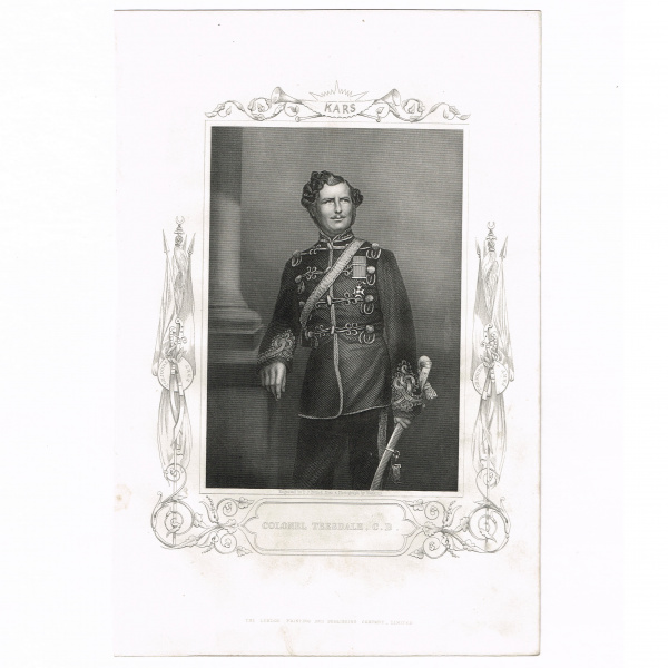 Полковник Кристофер Чарльз Тисдейл, гравюра из серии "Крымская война"