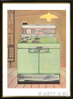 Винтажный рекламный постер "Новинки бытовой техники 1956 года: Плита"