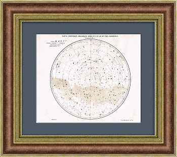 Звездное небо, Северное полушарие. Старинная карта