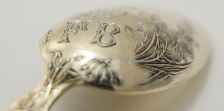 французские ложки арнуво, серебро и позолота, антиквариат