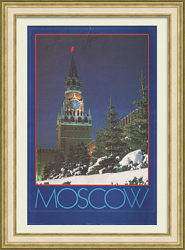 Москва зимой. Красная площадь, плакат Москва зимой. Красная площадь, плакат