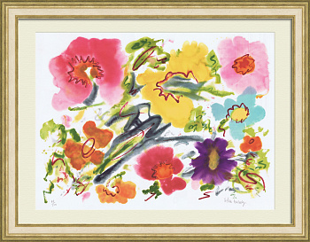 Летние цветы. Литография с авторской подписью, лимитированная
