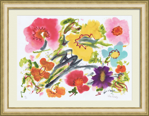 Летние цветы. Литография с авторской подписью, лимитированная