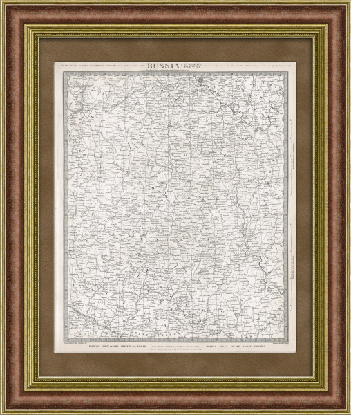Центральная часть Российской Империи, гравированная карта 1835 года