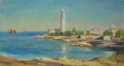 Тарханкутский маяк в Крыму. Авторская живопись 