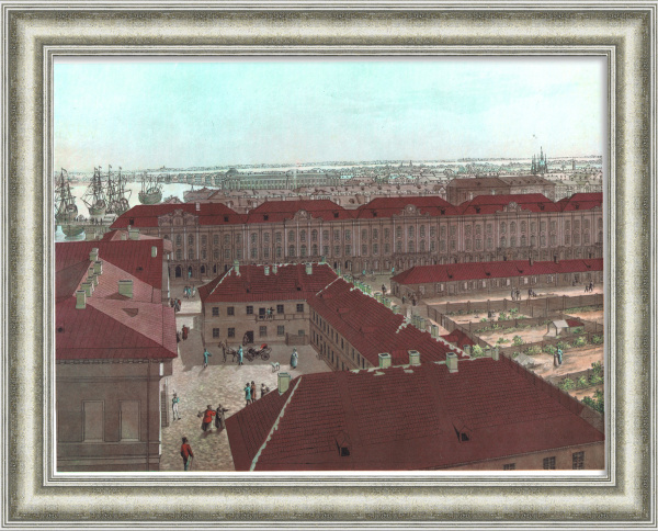 Васильевский остров, постройки внутренних дворов. Репродукция Тозелли, лист 5