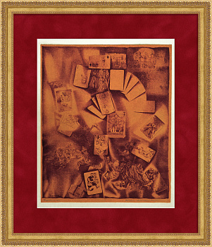 Игра в карты, большая литография