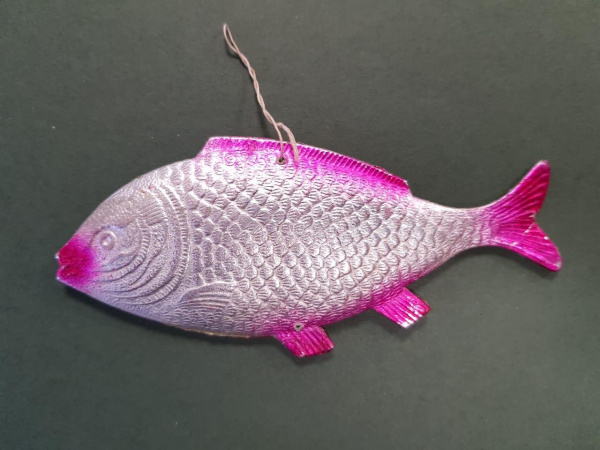 Рыба большая, винтажная игрушка СССР из картона