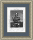 Французский адмирал Фердинанд Гамелен. Антикварная гравюра из серии "Крымская война"