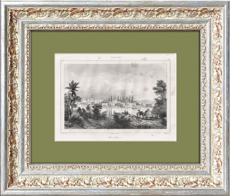 Старинный вид на Астрахань, гравюра, 1830-е гг.