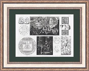 Алхимия. Старинная, редкая гравюра 