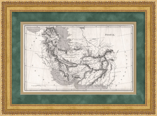 Антикварная карта Персии (Ирана) от 1810 года